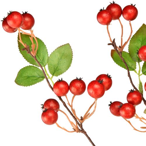 Article Branche décorative baies rouges branche artificielle Noël 88cm
