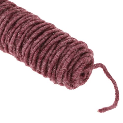 Article Cordon de feutre mèche violet 55 m