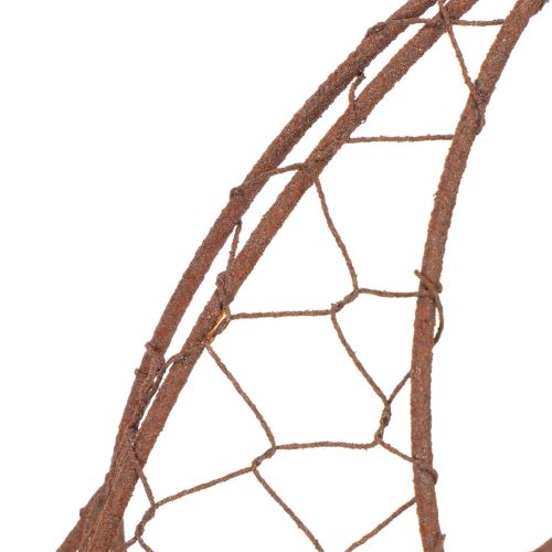 Panier en fil de fer, jardinière en métal, décoration printanière, panier de Pâques, marron, finition rouille, H 34 cm x L 30 cm | Floristik24.fr