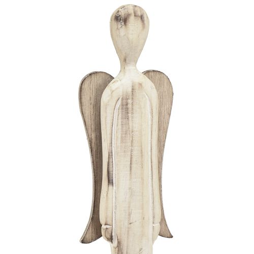 Floristik24 Figurine ange en bois Noël blanchi H46cm 2 pcs