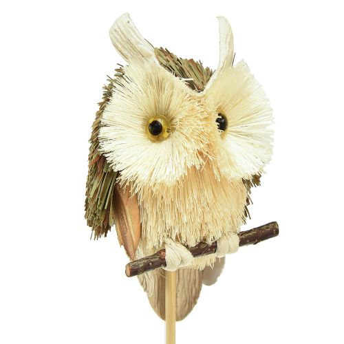 Article Bouchons de fleurs décoratifs hibou décoration d&#39;automne naturel Ø4cm H8cm 4pcs