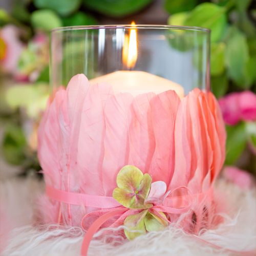 Article Plumes pour travaux manuels Plumes d'oie rose 18cm - 20cm 20g x 2pcs