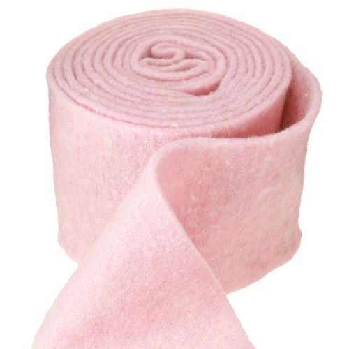 Article Ruban de feutre rose, ruban de laine, ruban de feutre de laine, largeur 15 cm, longueur 5 m