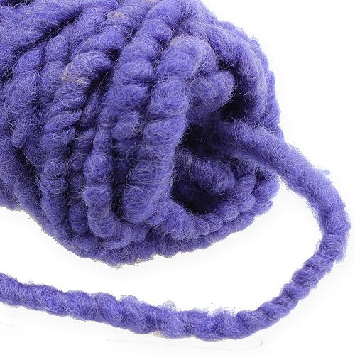 Article Cordon feutre polaire Mirabell 25m violet