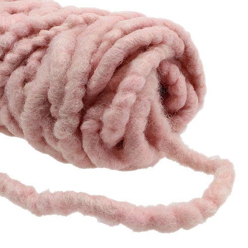 Article Cordon feutre polaire Mirabell 25m rose
