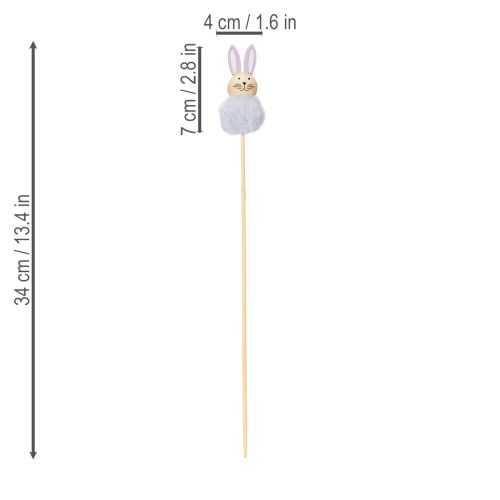 Article Figurines de lapins de Pâques tout doux pour des fêtes de Pâques joyeuses, décoration de chambre, 34 cm, lot de 12