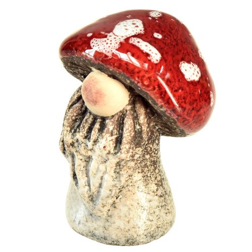 Article Figurines de gnomes de conte de fées – rouge à pois blancs, 7,5 cm – décoration magique pour le jardin et la maison – 6 pièces