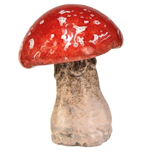 Article Charmantes décorations de champignons en céramique - Rouge à pois blancs, 8,6 cm - Décoration de jardin idéale - Paquet de 3