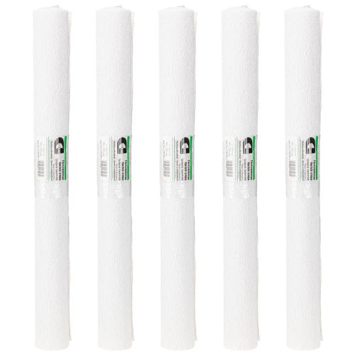Article Papier crépon fleuriste blanc 50×250cm 5pcs