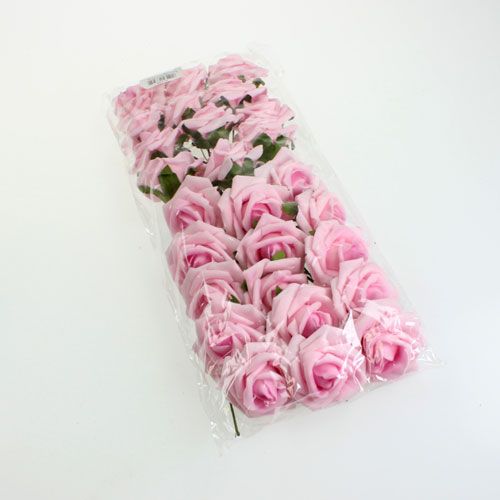 Floristik24 Rose en mousse Ø 6cm violet clair 27 pièces
