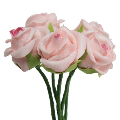 Floristik24 Foam Rose Ø3.5cm rose saumon 30pcs