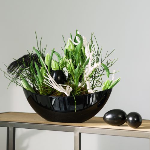 Article Œufs d&#39;oie noirs soufflés, décoration de Pâques, 10 pièces