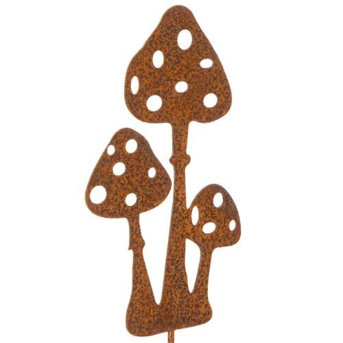 Tuteur de jardin en acier patiné, tuteur décoratif pour amanite tue-mouches, 15 cm, lot de 6