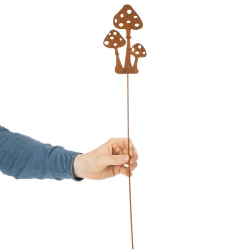 Tuteur de jardin en acier patiné, tuteur décoratif pour amanite tue-mouches, 15 cm, lot de 6 | Floristik24.fr