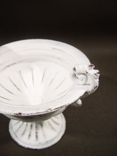 Floristik24 Coupe m. Poignée Ø 16cm H12,5cm blanche