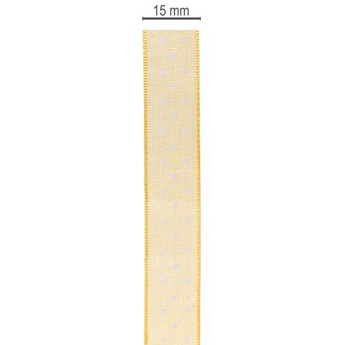 Article Ruban cadeau à pois, la touche finale parfaite pour les paquets et boîtes cadeaux, 1,5 cm de large, 20 m de long