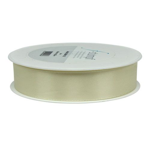 Floristik24 Ruban cadeau et décoration crème 25 mm 50 m