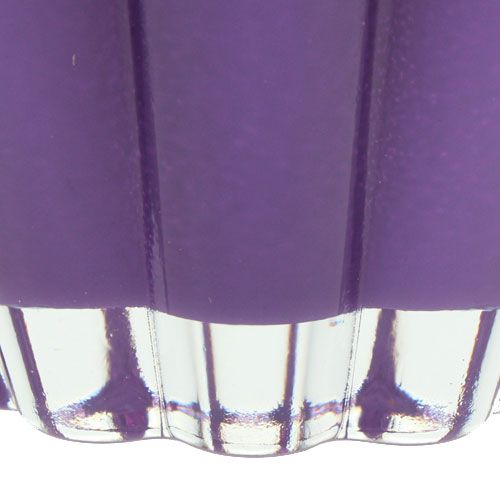 Floristik24 Vase en verre "Bloom" violet Ø14cm H17cm
