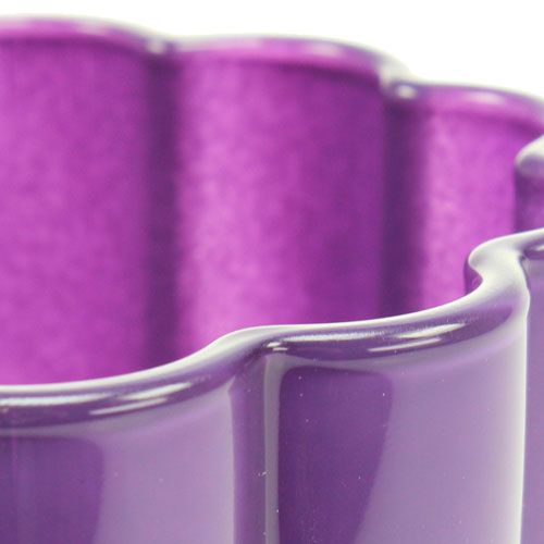 Floristik24 Vase en verre "Bloom" violet Ø14cm H17cm