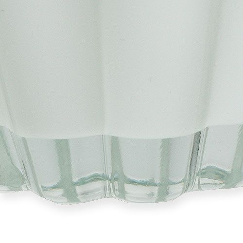 Floristik24 Vase en verre "Bloom" blanc Ø14cm H17cm