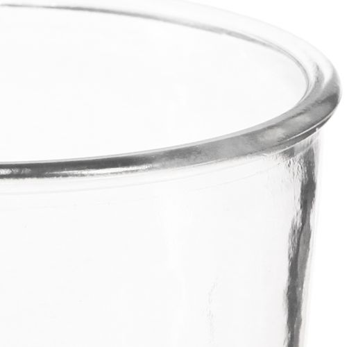Article Vase en verre vase décoratif conique transparent Ø12cm H15,5cm 2pcs