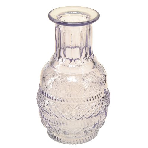 Floristik24 Vases en verre mini vases violet clair violet style rétro H13cm 3pcs
