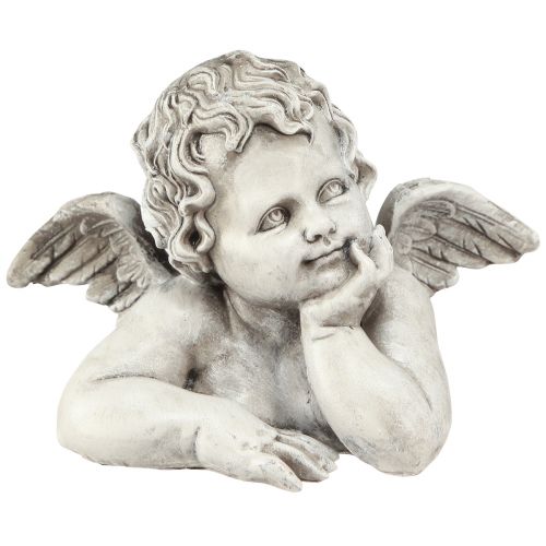 Floristik24 Décoration funéraire buste d&#39;ange décoration funéraire polyrésine 16×10×11,5cm 2 pcs