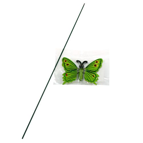 Floristik24 Papillon sur bâton 17cm vert