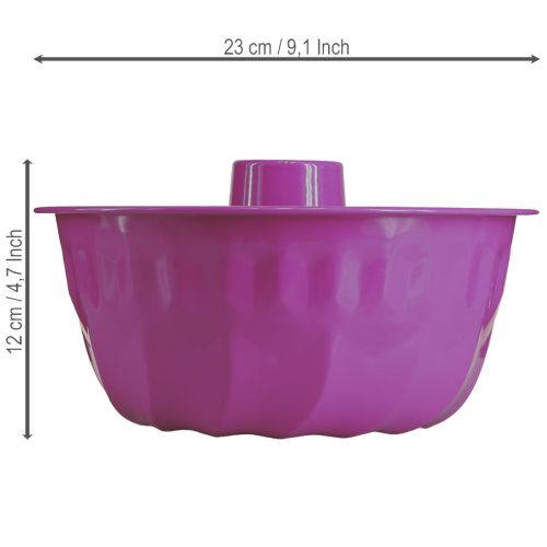Article Moule à gâteau Bundt, en métal, décoratif, violet, Ø 23 cm, H 12 cm