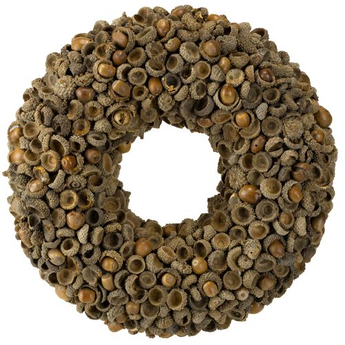 Floristik24 Couronne de décoration d&#39;automne en glands couronne naturelle Ø30cm