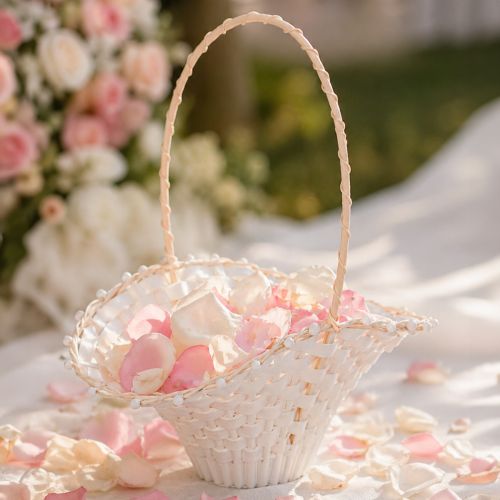 Panier de demoiselle d'honneur 24 cm x 17 cm | Floristik24.fr