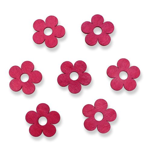 Fleurs en bois Ø4cm rose 72 pcs | Floristik24.fr