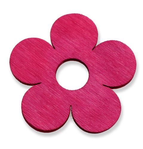Fleurs en bois Ø4cm rose 72 pcs | Floristik24.fr