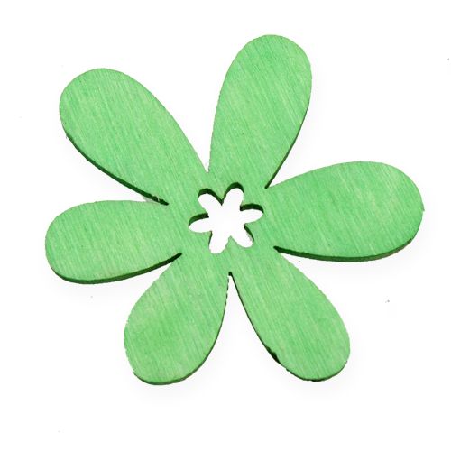 Floristik24 Décoration à disperser fleurs en bois, couleur asst. Ø4cm 72 pièces