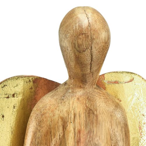 Floristik24 Ange en bois figurine en bois décoration d'ange or naturel 17×9×60cm