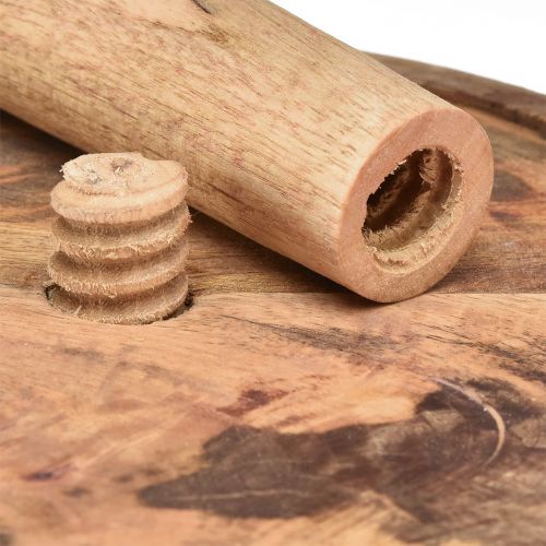 Article Présentoir à gâteaux 2 étages en bois de manguier Ø35cm/Ø24cm H51,5cm