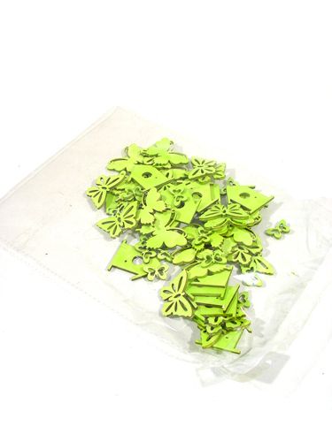 Article Assortiment de papillons en bois assortiment vert 60pcs