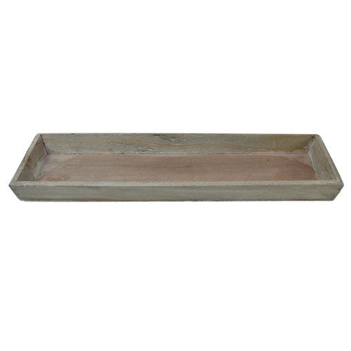 Floristik24 Bol en bois gris clair 39cm x 15cm