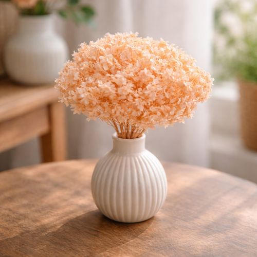 Article Bouquet de fleurs séchées d'hortensias pour une décoration florale élégante à la maison, 65 cm
