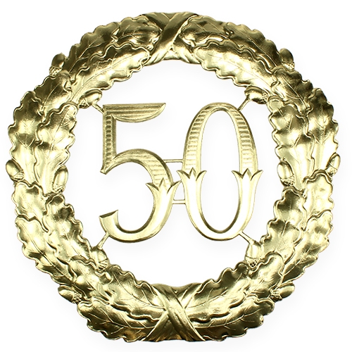 Anniversaire numéro 50 en or Ø40cm