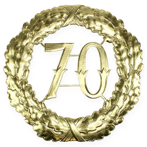 Anniversaire numéro 70 en or Ø40cm