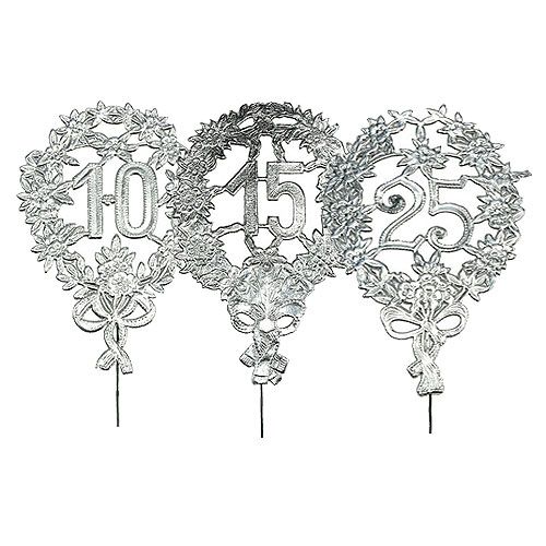 Chiffres d'anniversaire en argent