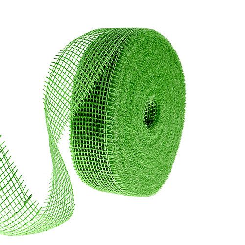 Ruban de jute vert 5cm 40m