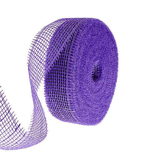 Ruban de jute violet 5cm 40m