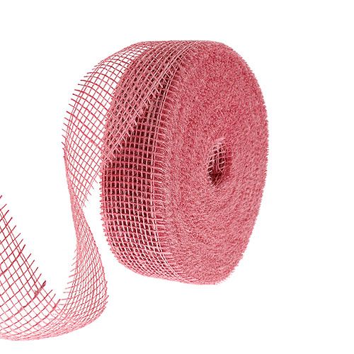 Ruban de jute rose 5cm 40m