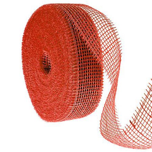 Ruban de jute rouge, 5 cm de large, 40 m de long acheter | Floristik24.fr