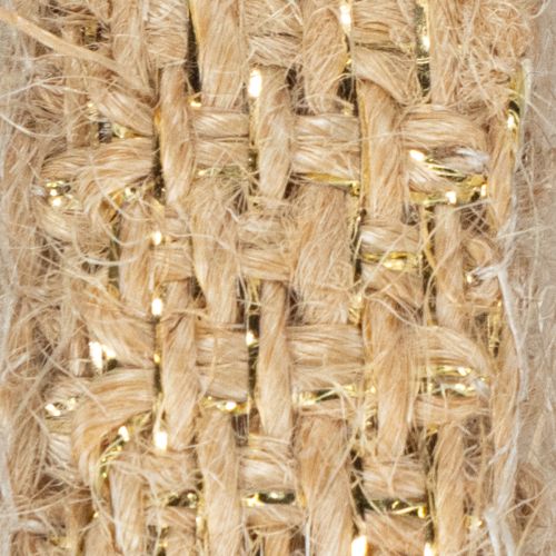 Article Ruban de jute, ruban décoratif rustique, jute naturel, doré, 12 mm, 10 m