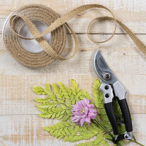 Article Ruban de jute, ruban décoratif rustique, jute naturel, doré, 12 mm, 10 m