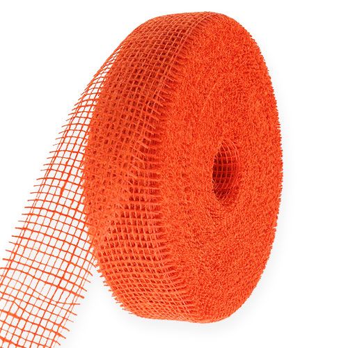 Floristik24 Ruban de jute orange 5cm 40m