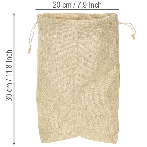 Sac en jute 20×10cm H30cm Sac cadeau | Floristik24.fr